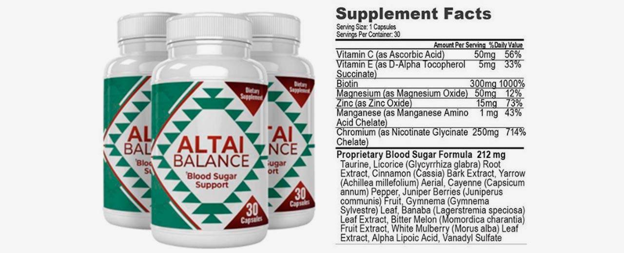 Altai Balance blood sugar supplement Facts